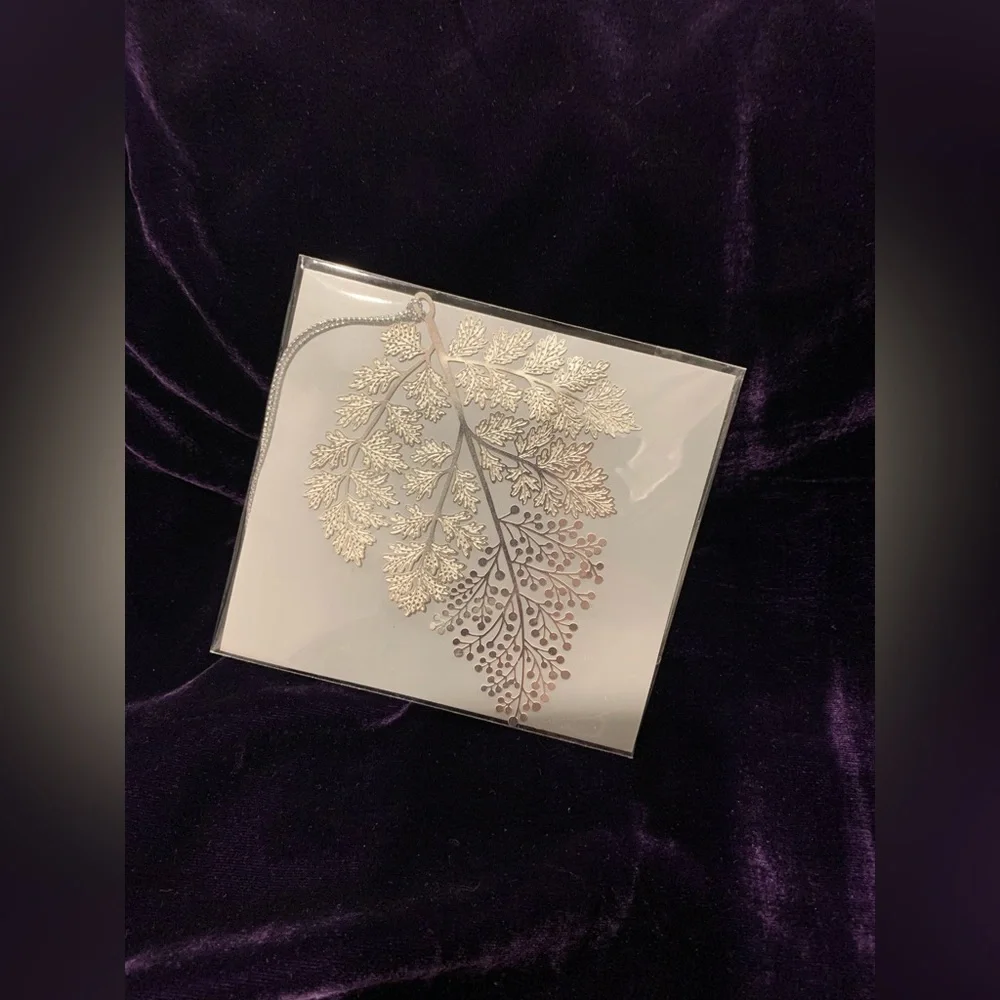 Vintage CRATE & BARREL Silver-Stamped Tree Branch Ornament